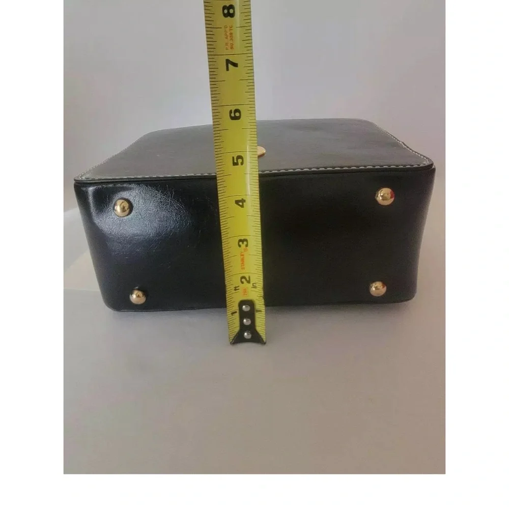 Jessica Moore Women's Black Faux Leather Clutch Crossbody Bag Medium NWT